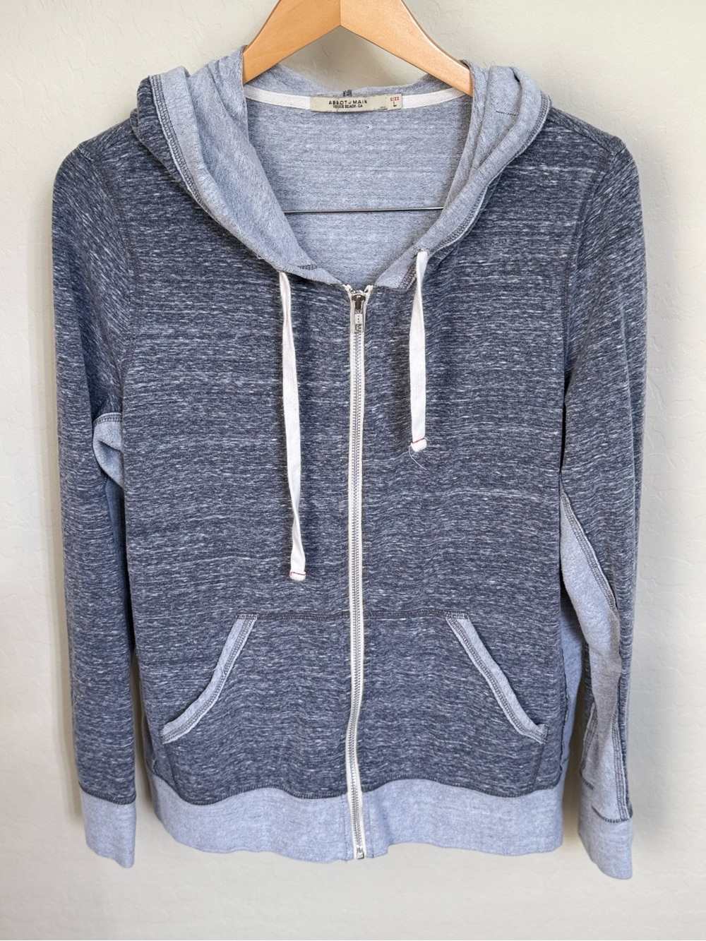 Abbot Main Venice Beach Heather Gray Full Zip Hoodie Large